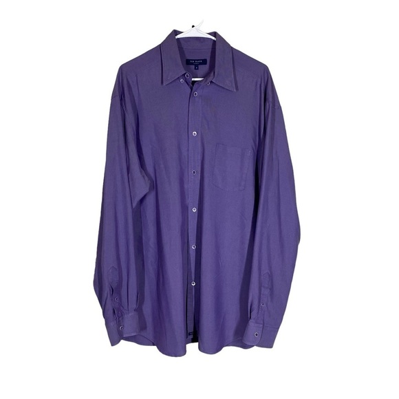 Ted Baker London Button Up Dress Shirt Ted Size 4 or US Large - Picture 1 of 13
